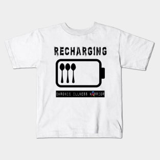 Recharging Spoons (black) Kids T-Shirt